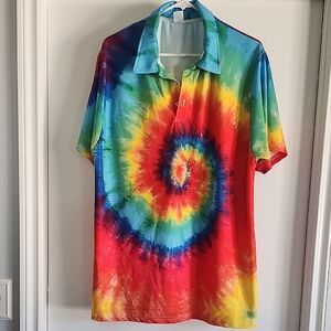 Vibrant Tie-Dye Men's Shirt